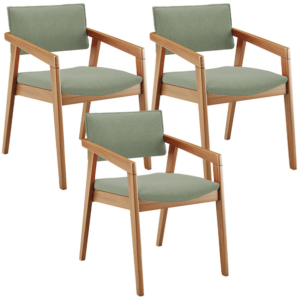 Kit 03 Cadeiras Para Sala De Jantar Estar Living Giorgia L02