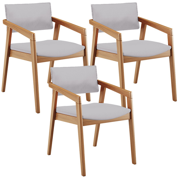 Kit 03 Cadeiras Para Sala De Jantar Estar Living Giorgia L02