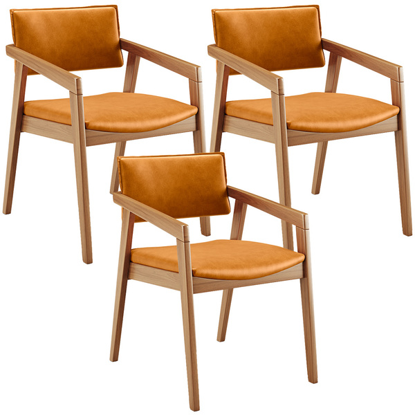 Kit 03 Cadeiras Para Sala De Jantar Estar Living Giorgia L02