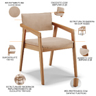 Kit 03 Cadeiras Para Sala De Jantar Estar Living Giorgia L02