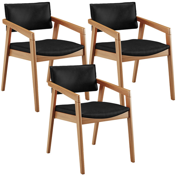 Kit 03 Cadeiras Para Sala De Jantar Estar Living Giorgia L02