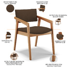 Kit 03 Cadeiras Para Sala De Jantar Estar Living Giorgia L02