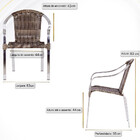 Kit 03 Cadeiras Tóquio De Área Em Alumínio E Fibra Sintética