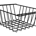 Kit 03 Cestos Gaveta Fruteira Aramado Preto Com Corrediças