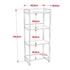 Kit 03 Estantes Com 4 Prateleiras Escritório Estilo Industria