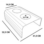 Kit 03 Esteira Decorativa Laqueada Sofá Alumínio Azul Bebe