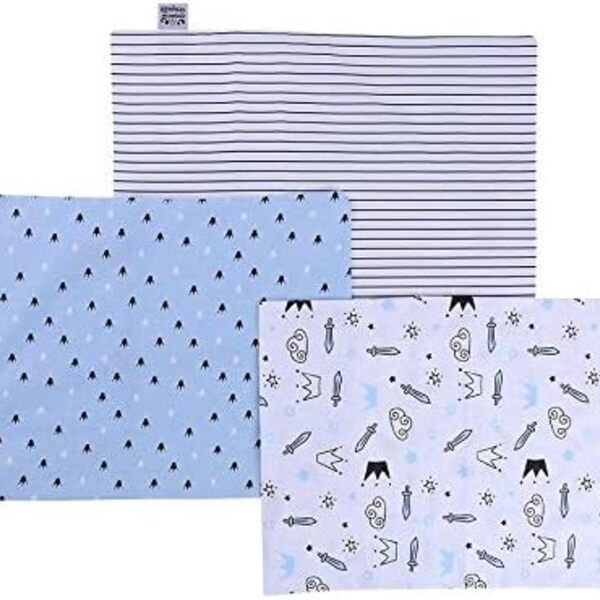 Kit 03 Fronhas Para Travesseiros Bebes  Azul