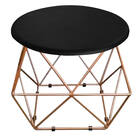 Kit 03 Mesa De Centro Lol Industrial Pé Ferro Bronze Tampo Ma