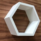 Kit 03 Nichos De Parede Tipo Colmeia Hexagonal (cor: Branco)