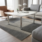 Kit 03 Pés De Mesa Móveis Aço Cromado 71cm + 3cm Regulagem