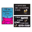 Kit 03 Placas De Mdf Decorativas Churrasco 19 5x29 5  - D'ros