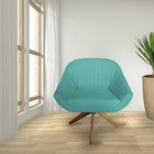 Kit 03 Poltrona Anitta Giratória Suede Azul Tiffany - D'class