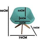 Kit 03 Poltrona Anitta Giratória Suede Azul Tiffany - D'class