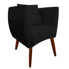 Kit 03 Poltrona Bia Pés Palito Suede Preto - D'classe Decor