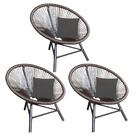 Kit 03 Poltrona Cadeira Suede Cinza