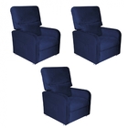 Kit 03 Poltrona Do Papai Reclinável 2 Em 1 Gran Stan Suede Az