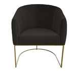 Kit 03 Poltrona Julia Com Base De Ferro Sala De Estar Escritó