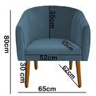 Kit 03 Poltrona Julia Decoração Salão Cadeira Escritório Rece