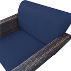 Kit 03 Poltronas Chanel Braça Tramada Pés Palito Suede Azul M