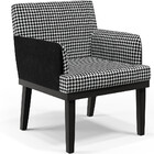 Kit 03 Poltronas Decorativa Base Preto Beatriz W01 Suede Pied