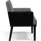 Kit 03 Poltronas Decorativa Base Preto Beatriz W01 Suede Pied