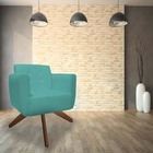 Kit 03 Poltronas Decorativa Duda Base Giratória C/strass Sued