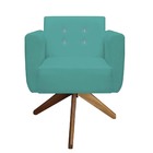 Kit 03 Poltronas Decorativa Duda Base Giratória C/strass Sued