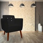 Kit 03 Poltronas Decorativa Duda C/strass Suede Preto - D'cla