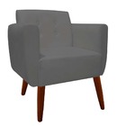 Kit 03 Poltronas Decorativa Duda Suede Grafite - D'classe Dec