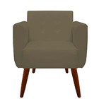 Kit 03 Poltronas Decorativa Duda Suede Marrom Rato - D'classe