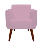 Kit 03 Poltronas Decorativa Duda Suede Rosa Bebê - D'classe D