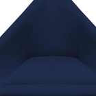 Kit 03 Poltronas Decorativa Ibiza Suede Azul Marinho - D'clas