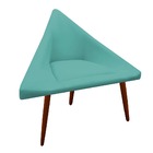 Kit 03 Poltronas Decorativa Ibiza Suede Azul Tiffany - D'clas