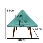 Kit 03 Poltronas Decorativa Ibiza Suede Azul Tiffany - D'clas