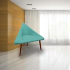 Kit 03 Poltronas Decorativa Ibiza Suede Azul Tiffany - D'clas