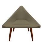 Kit 03 Poltronas Decorativa Ibiza Suede Marrom Rato - D'class