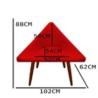 Kit 03 Poltronas Decorativa Ibiza Suede Vermelho - D'classe D