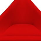 Kit 03 Poltronas Decorativa Ibiza Suede Vermelho - D'classe D