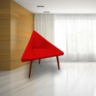 Kit 03 Poltronas Decorativa Ibiza Suede Vermelho - D'classe D