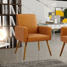 Kit 03 Poltronas Decorativa Para Sala De Estar Maria W01 Pés