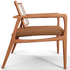 Kit 03 Poltronas Decorativa Para Sala Estar Madeira Tela Sint