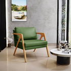 Kit 03 Poltronas Decorativa Sala Pietra Com Estrutura Madeira