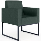 Kit 03 Poltronas Decorativa Sala Recepção Base Fixa De Metal