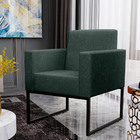 Kit 03 Poltronas Decorativa Sala Recepção Base Fixa De Metal