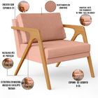 Kit 03 Poltronas Decorativas Para Sala Estar Pietra Estrutura