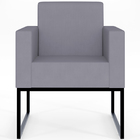 Kit 03 Poltronas Decorativas Para Sala Recepção Base Fixa De