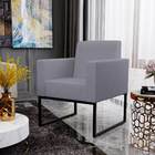 Kit 03 Poltronas Decorativas Para Sala Recepção Base Fixa De