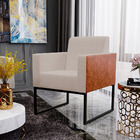 Kit 03 Poltronas Decorativas Sala Base Fixa Metal Helô L02 Li