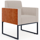 Kit 03 Poltronas Decorativas Sala Base Fixa Metal Helô L02 Li