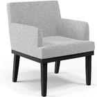 Kit 03 Poltronas Decorativas Sala De Estar Base Preto Beatriz